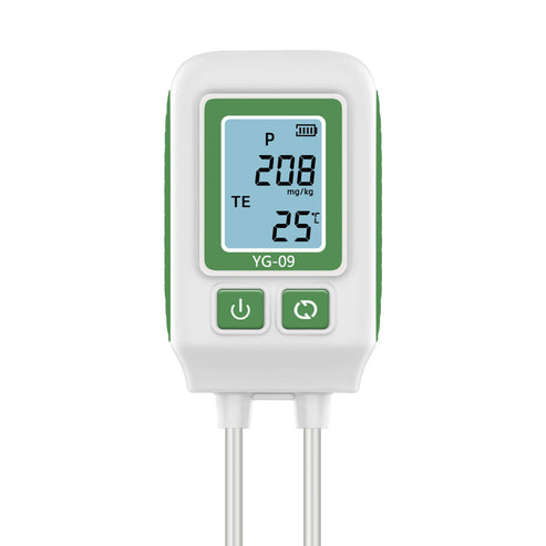 Handheld soil testing device measuring phosphorus content to improve crop growth