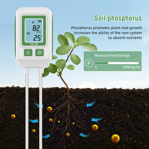 Professional soil phosphorus meter for gardeners, farmers, and greenhouse cultivation