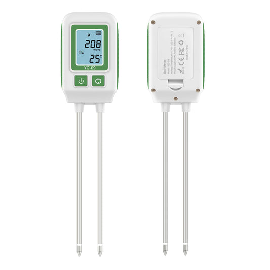 Electronic soil nutrient testing tool with dual probes for phosphorus assessment