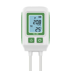 Handheld soil testing device measuring phosphorus content to improve crop growth