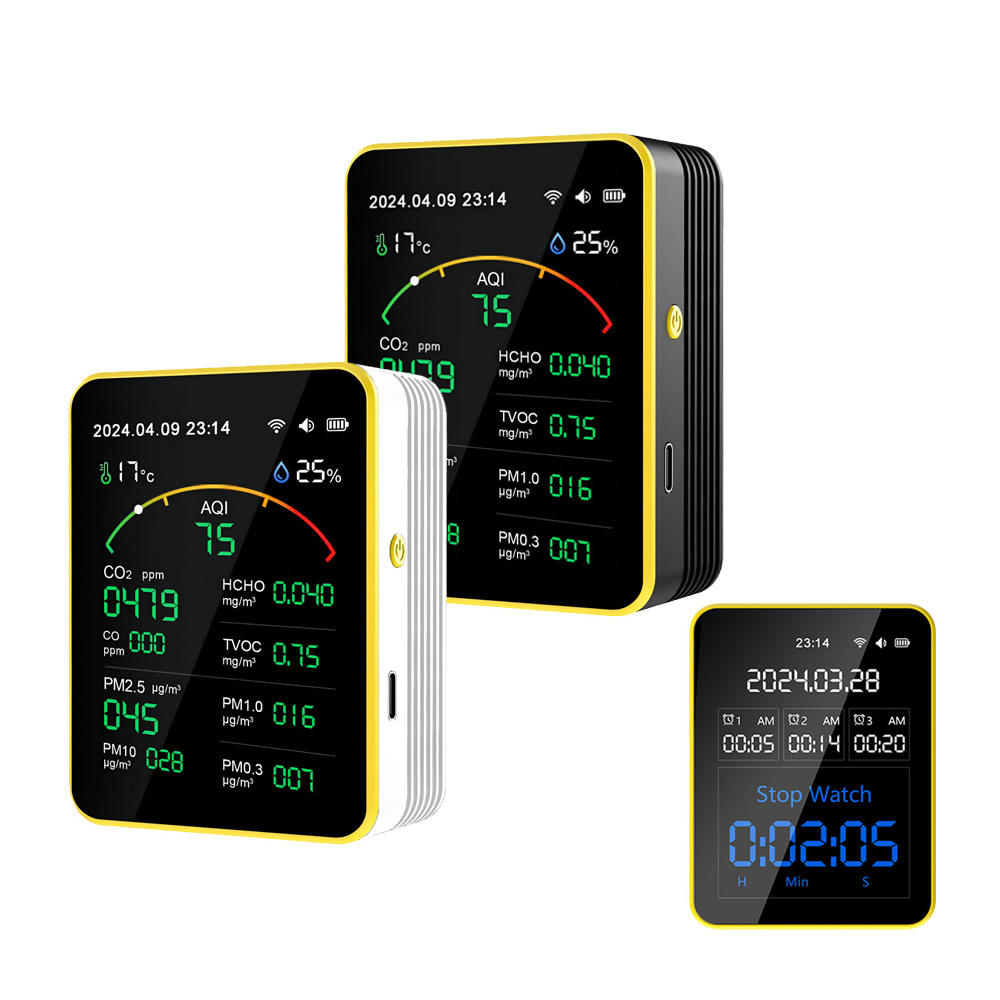 Digital Air Quality Monitor Co2 Detector Gas Analyzers 15 in 1