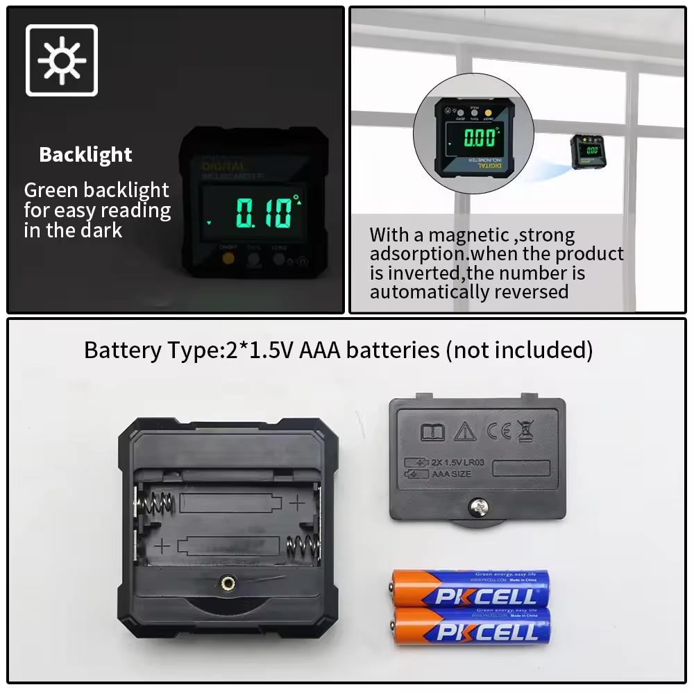 Handheld digital inclinometer for professional use