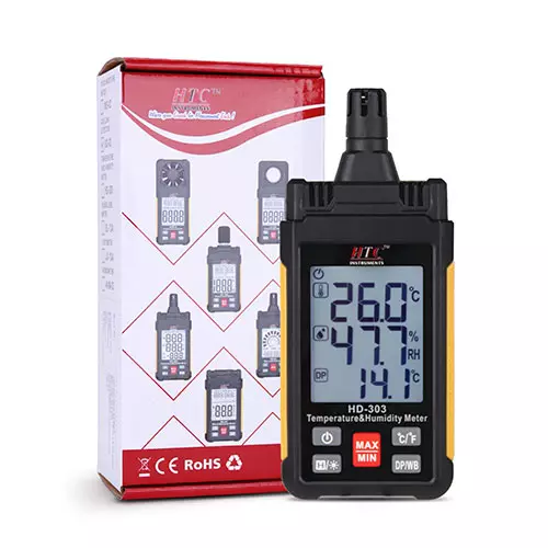 HTC HD-303 0-100% Temperature & Humidity Meter