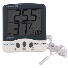 Mextech M288CTHW DigitalThermo Hygrometer with Indoor Outdoor Temperature