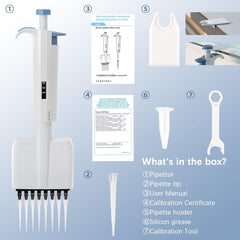 Multi-channel micropipette used for precise liquid measurement in laboratory experiments