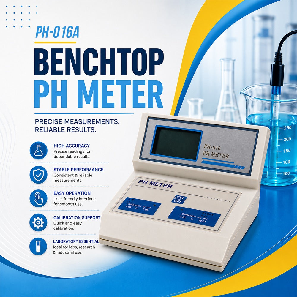 PH-016A bench pH meter with digital LCD reading