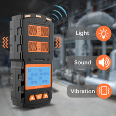 Industrial sulfur dioxide carbon monoxide gas monitor with alarm system