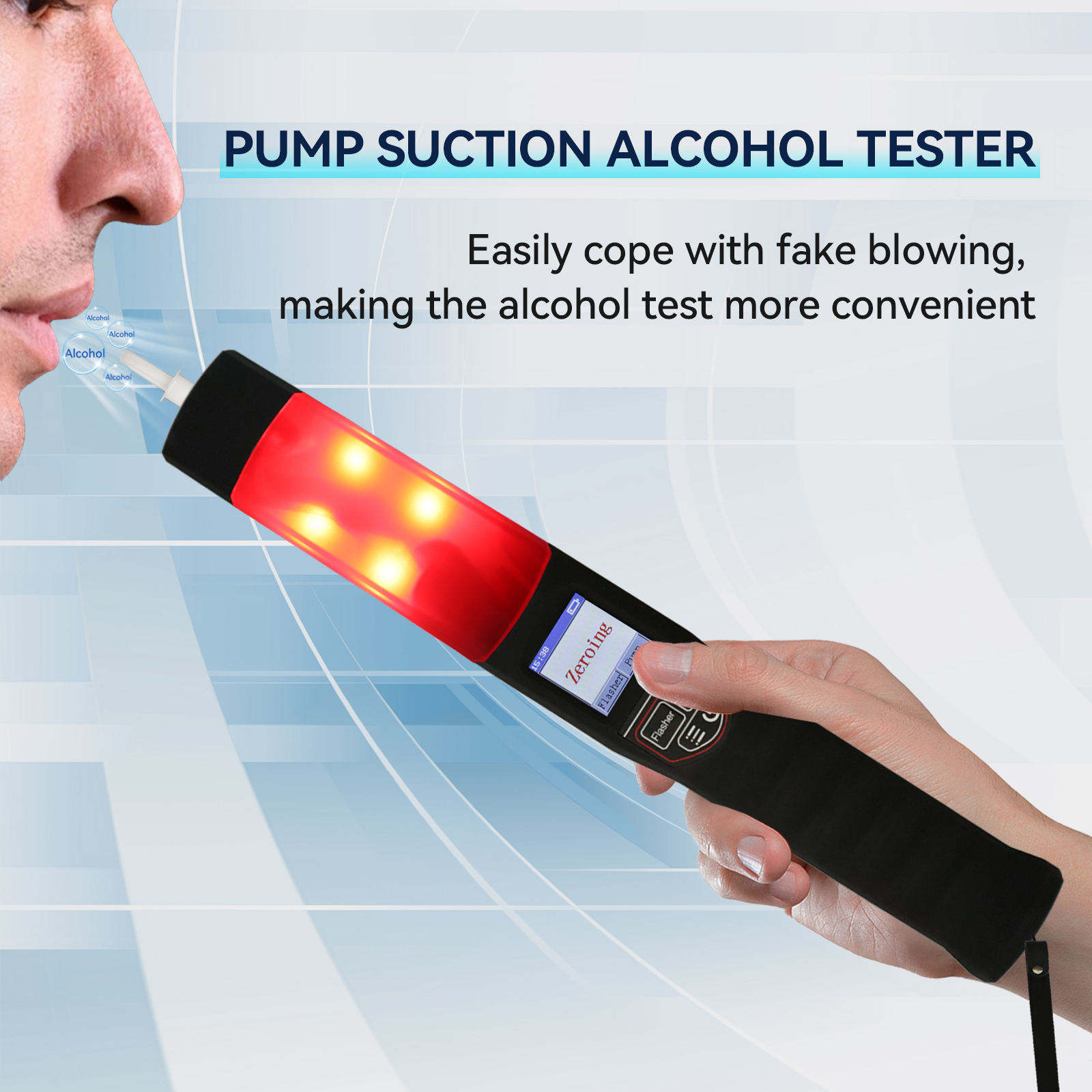Rechargeable Professional Alcohol Breath Tester for Police and Security