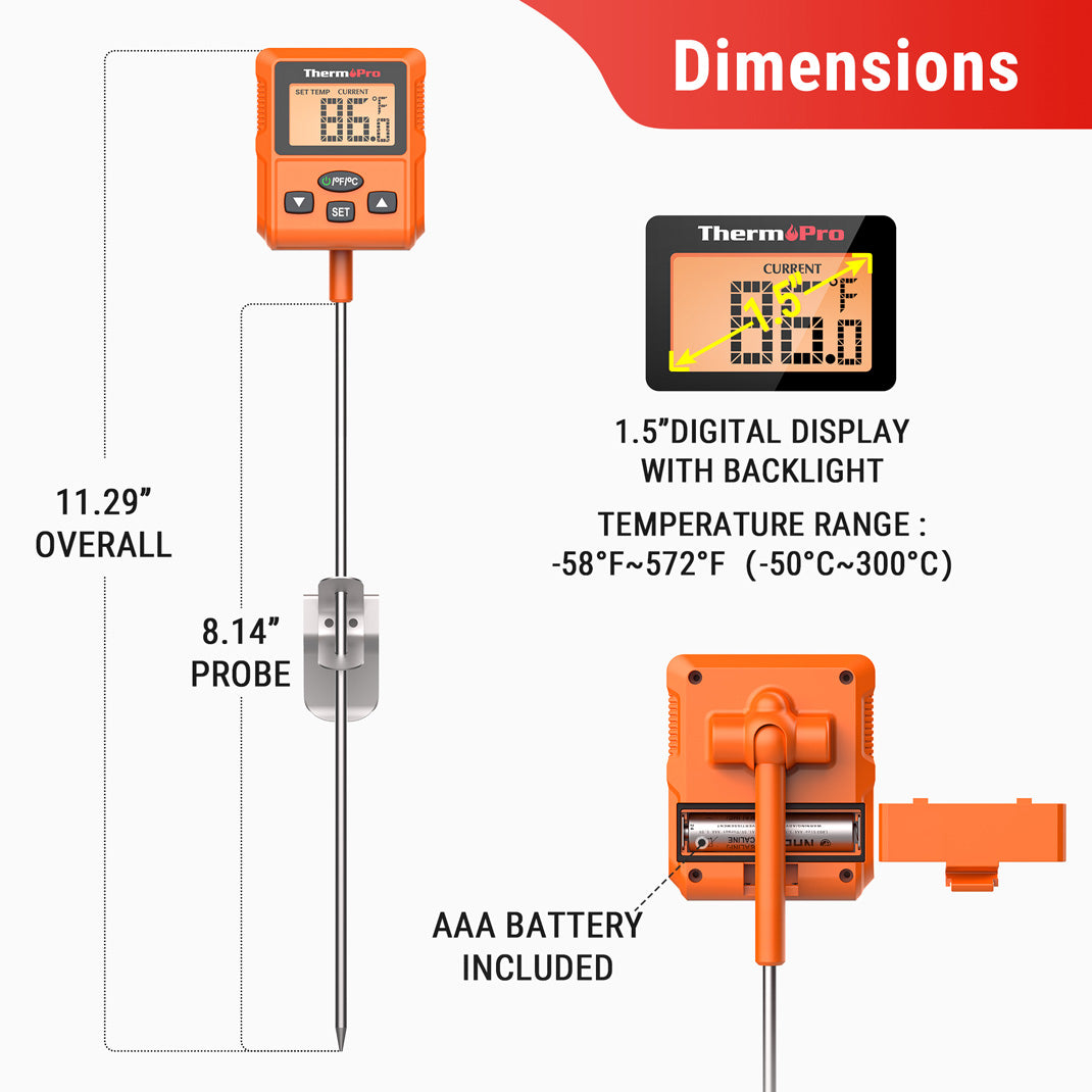 ThermoProTP511 dimensions