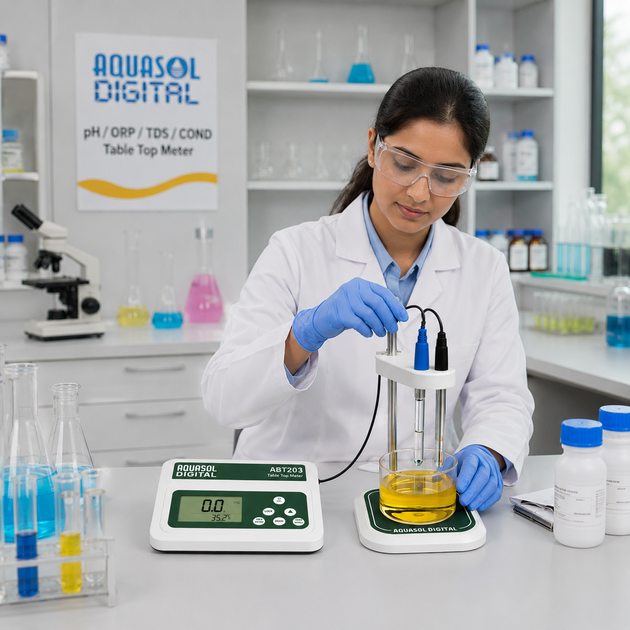 Aquasol Digital Table Top Ph Tds Meter 203 abt 203