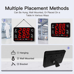 Digital Led Wall Mounted Hygrometer Jumbo Display