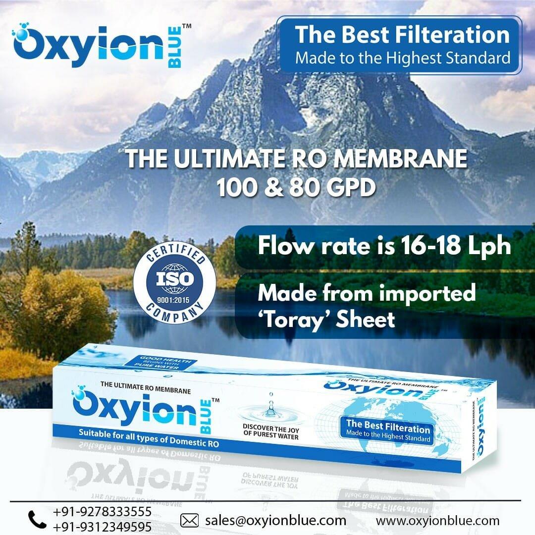 Oxyion Blue RO Membrane 100 GPD best for filteration