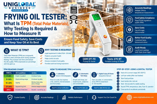 Frying Oil Tester: What Is TPM (Total Polar Materials), Why Testing Is Required & How to Measure It