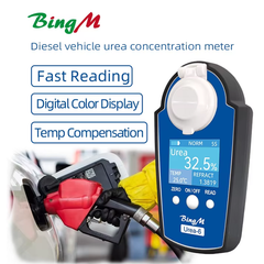 Compact digital refractometer for fuel and urea concentration testing