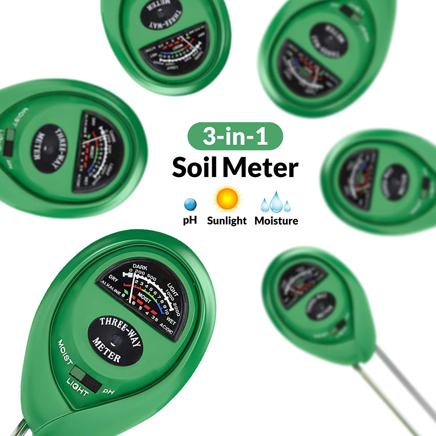 3 in 1 Soil Moisture Meter