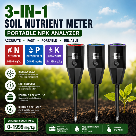 Digital NPK Soil Tester for Farming & Gardening | Portable Soil Nutrient Analyzer