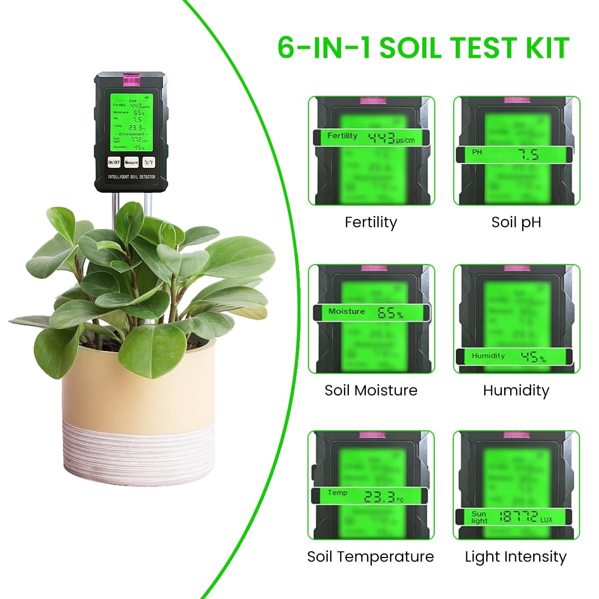 6 in 1 Soil Meter