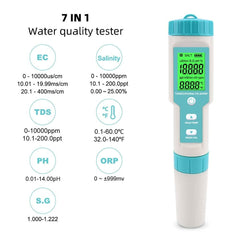 7 in 1 Multi-Parameter Pocket Water Quality Tester