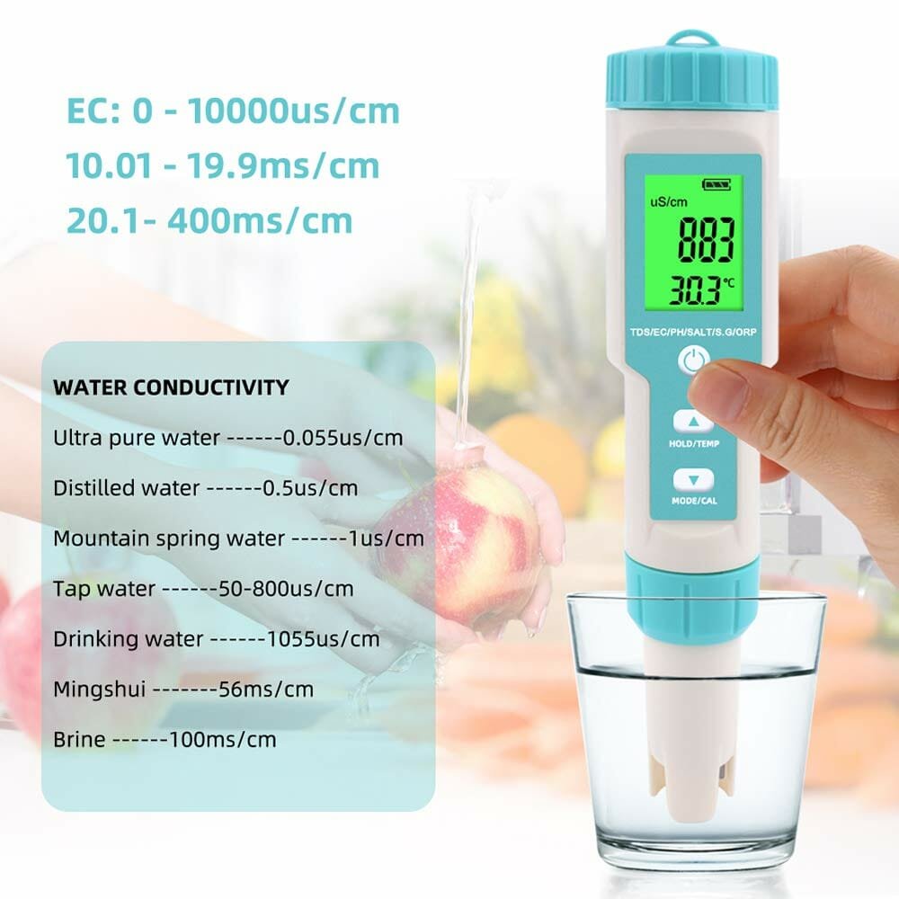 7 in 1 Multi-Parameter Pocket Water Quality Tester