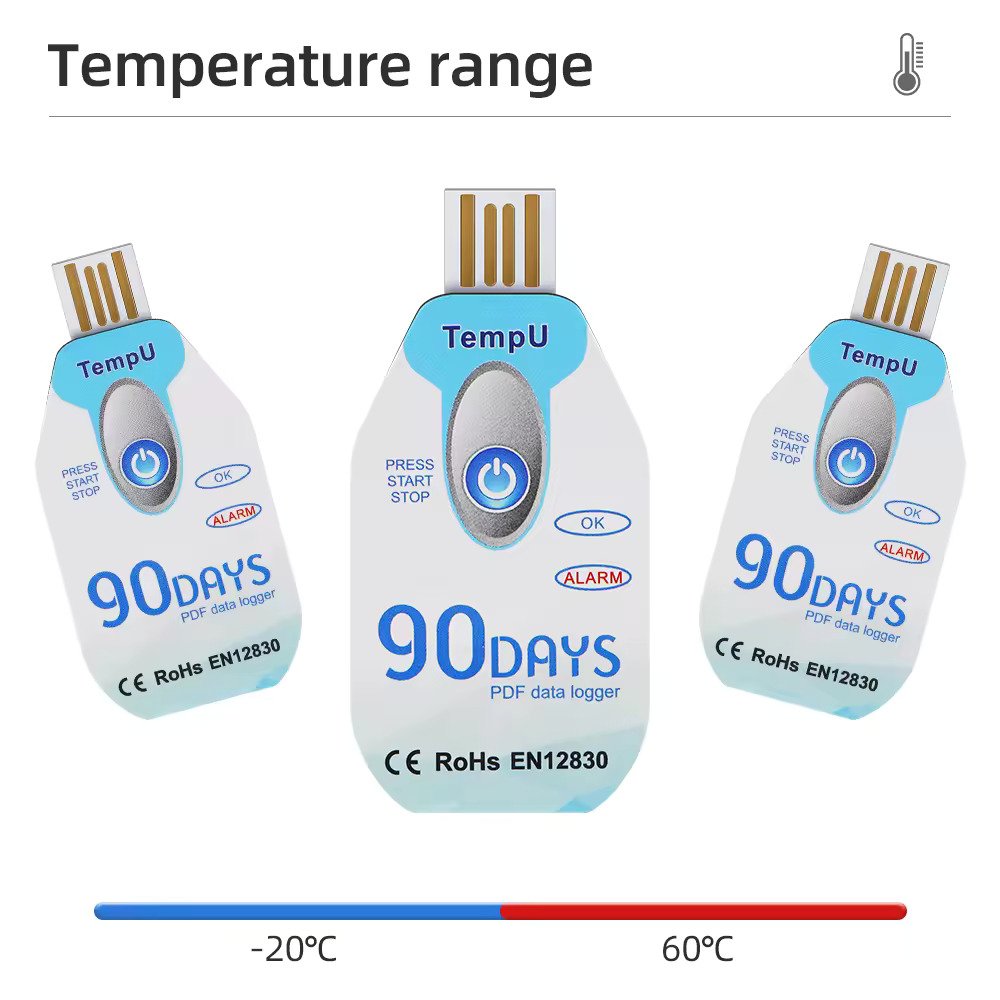 90 Days Temperature Data Logger - Disposable