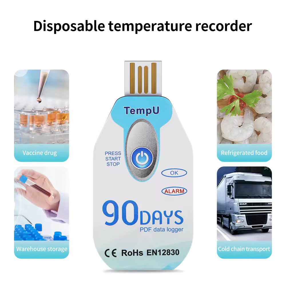 90 Days Temperature Data Logger - Disposable