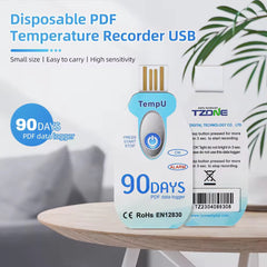 90 Days Temperature Data Logger - Disposable