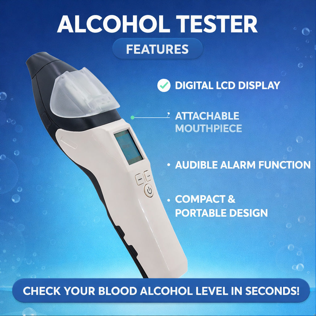 Portable AT7000 fuel cell breath alcohol tester with LCD display