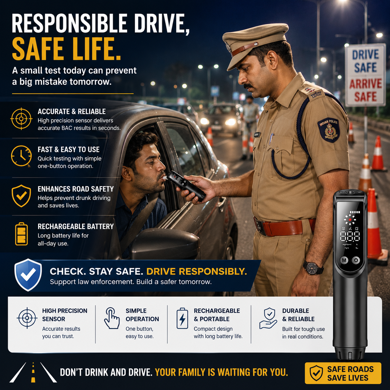 CTR-2000 Professional Breathalyzer for Alcohol