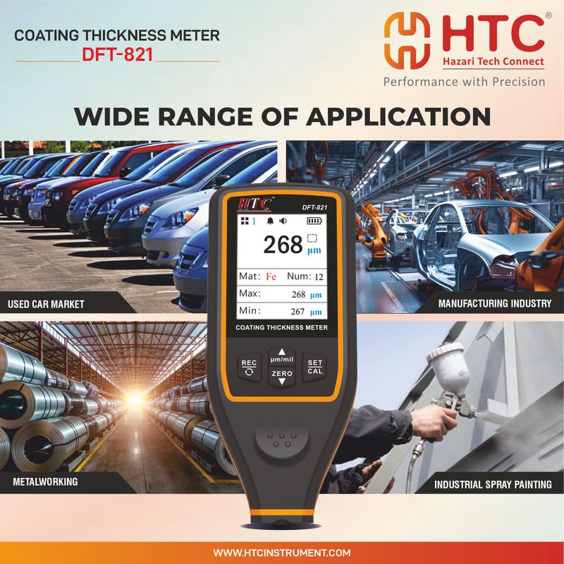 HTC DFT 821 Coating Thickness Gauge for metal surface testing