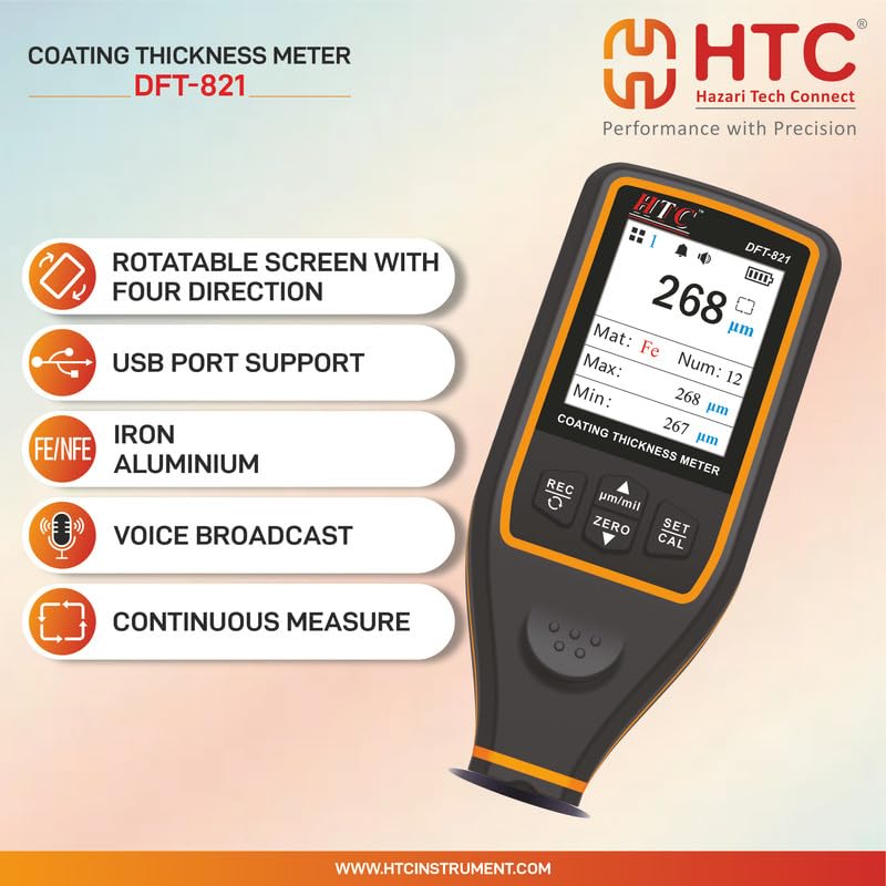 HTC DFT 821 Digital Coating Thickness Meter for NDT testing