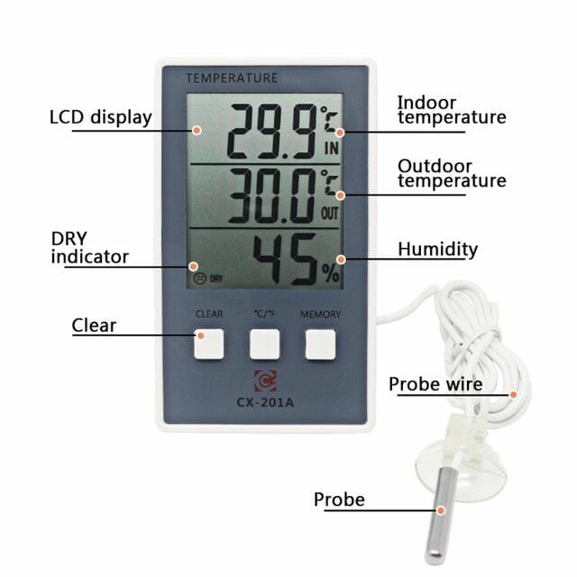 Digital Weather Station Thermometer Hygrometer Indoor Outdoor