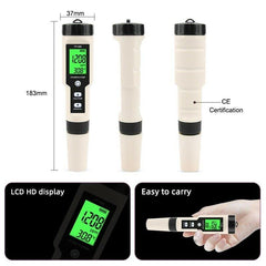 4 in 1 pH/ORP/H2/Temp Meter