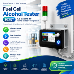 Wall mounted breathalyzer with Fuel Cell AA 303QT