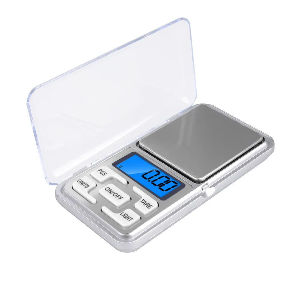 Portable digital pocket scale with backlit display for accurate everyday weighing applications
