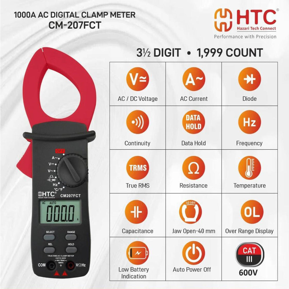 HTC Digital Clampmeter CM-207 FCT Uniglobal Business product