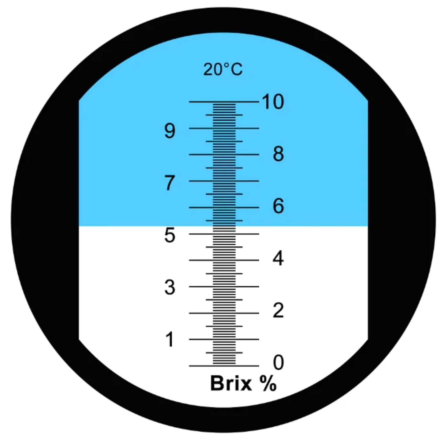 Low range Brix Refractometer 0-10% ATC