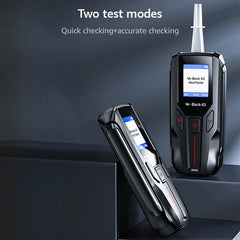 Handheld MR BLACK 03 device featuring rectangular screen and sleek black casing.