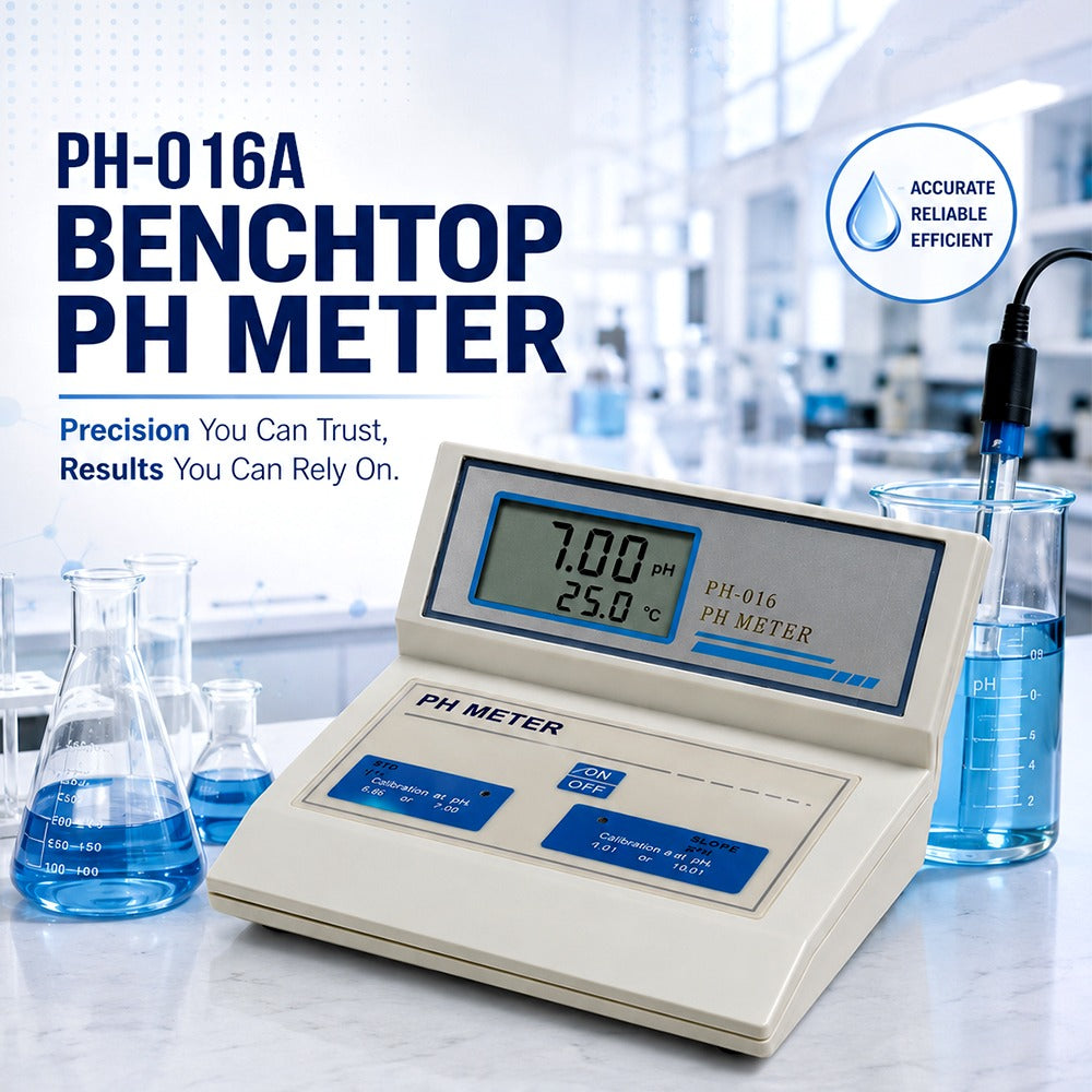 Digital pH meter laboratory tool for accurate solution testing