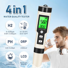 Portable device for analyzing H₂ saturation alongside pH and ORP in liquids