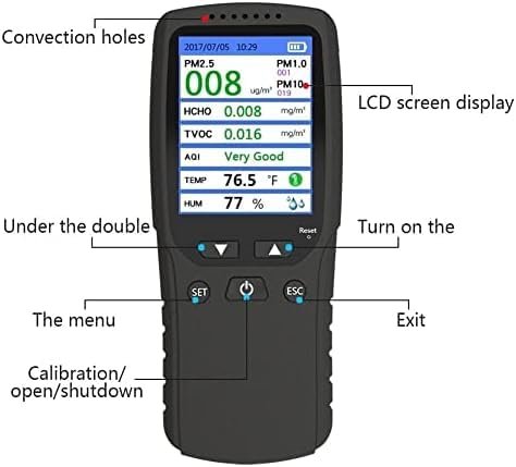 Air Quality Monitor-PM 2.5-HCHO-TVOC-AQI