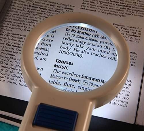 Handheld Magnifier Glass with 10 LED Lightfor Reading - 5X