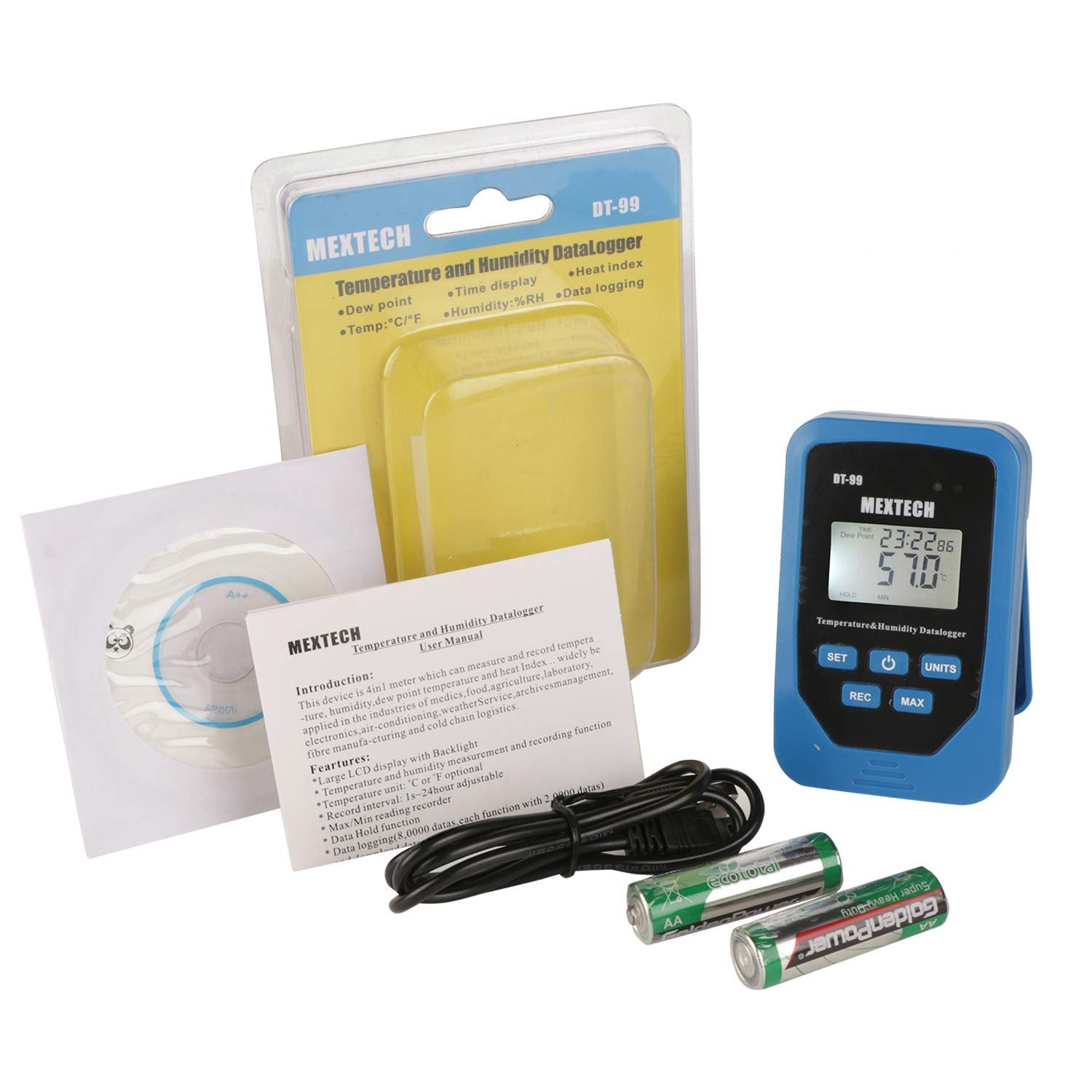 Mextech DT99 Digital Temperature Humidity Data Logger