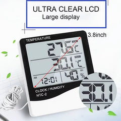 Compact Hygrometer HTC2 device with clear humidity and temperature display