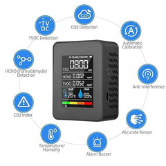 Air quality monitor 5 in 1 with CO2