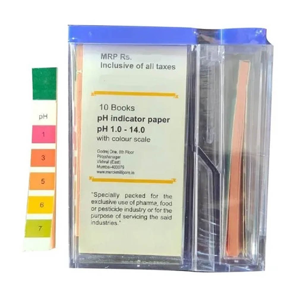 Merck pH Indicator Paper for Range 1.0 - 14.0