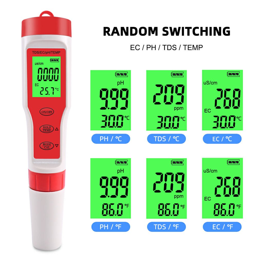 4 in 1  pH/TDS/EC/TEMP meter