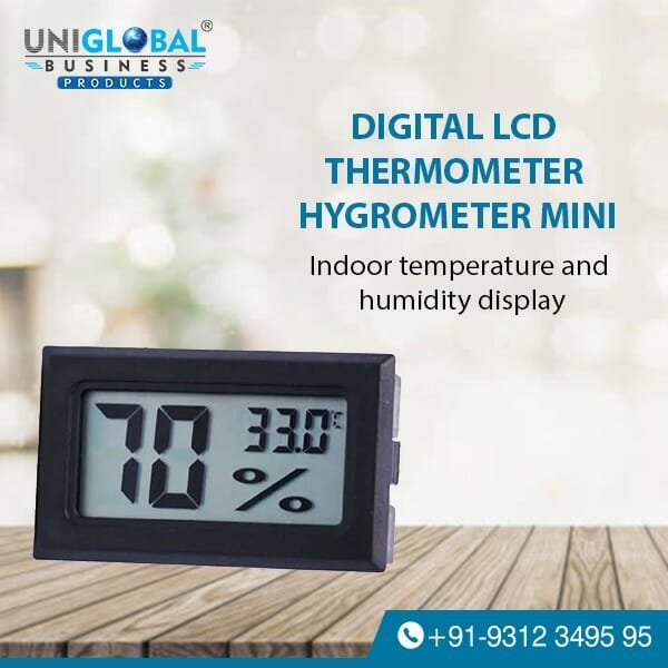 digital lcd thermometer with mini hygro